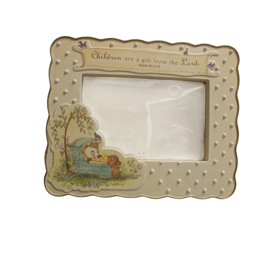 Really Woolly Psalm 127 Nursery Picture‎ frame 4x6 Victorian cottage core style